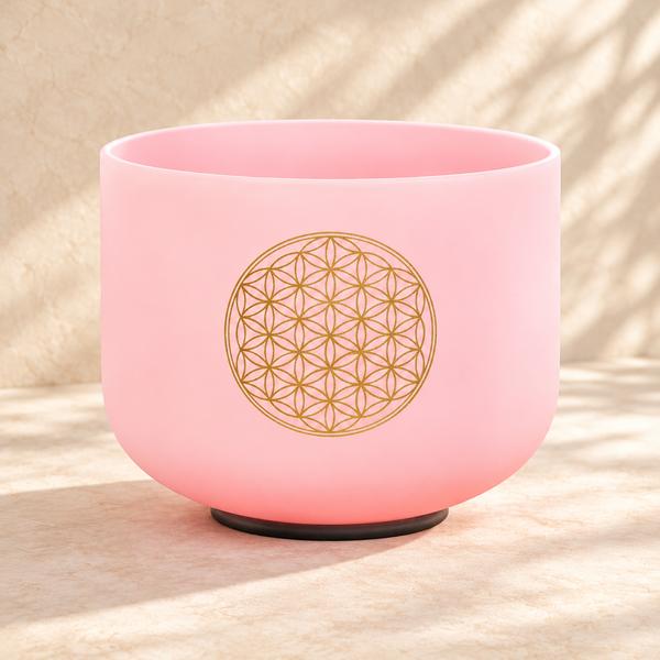 Cuenco rosa Flor de la Vida, ambientación digital, vista 1